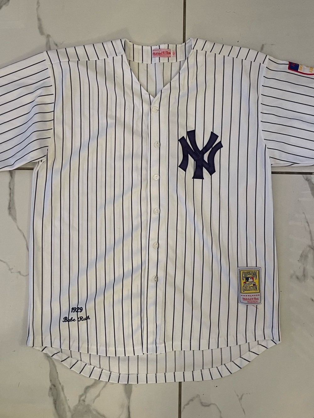 Mitchell & Ness 1929 Babe Ruth jersey 1951 American League patch
